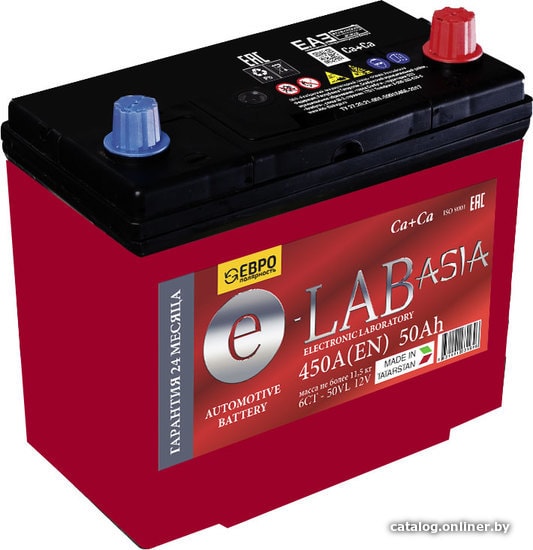 

Автомобильный аккумулятор E-Lab Asia 50 JR (50 А·ч)