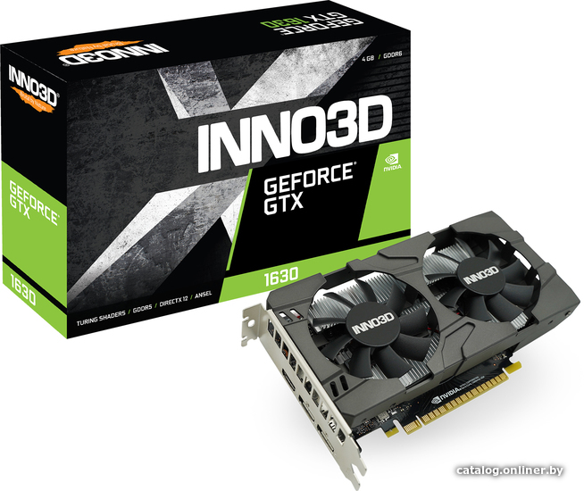

Видеокарта Inno3D GeForce GTX 1630 Twin X2 OC N16302-04D6X-1177VA25