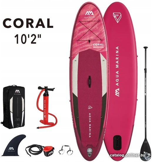 

Сапборд Aqua Marina Coral 10'2 S22 с насосом, веслом, рюкзаком и стр. лишем