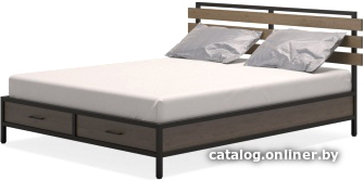 

Кровать Millwood Neo Loft КМ-1.6 Ш (дуб темный/металл черный)