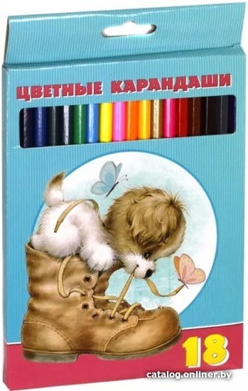 

Набор цветных карандашей Hatber VK Милые пушистики BKc-18230 (18 цв)