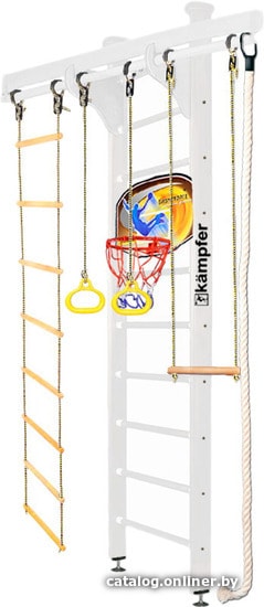 

Детский спортивный комплекс Kampfer Wooden Ladder Ceiling Basketball Shield Стандарт (жемчужный)