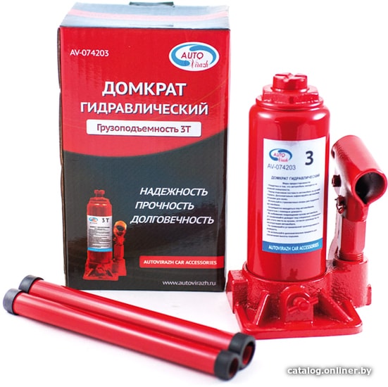

Бутылочный домкрат Autovirazh AV-074203 3т