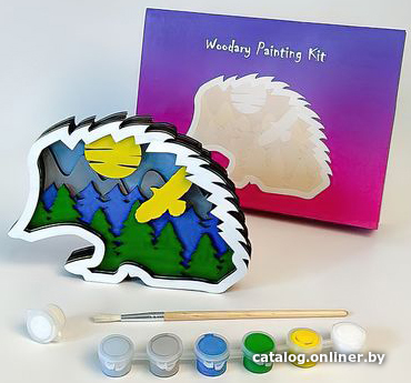 

Набор для рисования Woodary 3D Ежик из дерева 3207