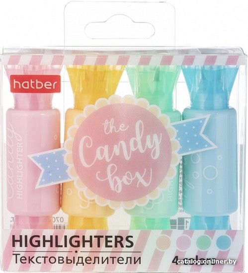 

Текстовыделитель Hatber Candy Pastel HL_070250 (4 цв)