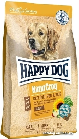

Сухой корм для собак Happy Dog NaturCroq Gefluegel Pur & Reis 15 кг