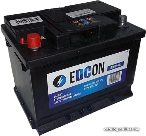 

Автомобильный аккумулятор EDCON DC56480L (56 А·ч)