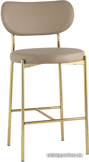 

Стул Stool Group Барбара полубарный (экокожа бежевый/золотые ножки)