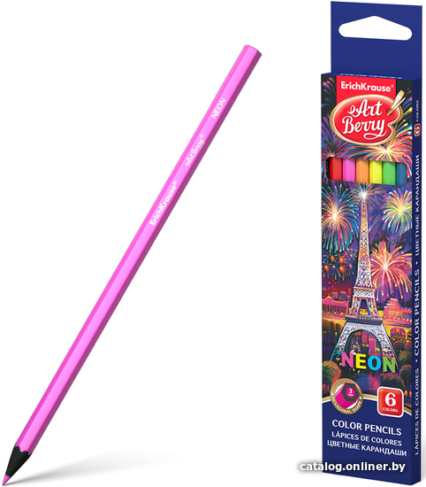 

Набор цветных карандашей Erich Krause ArtBerry Neon 39424 (6 цветов)