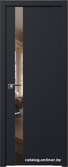 

Межкомнатная дверь ProfilDoors 62U 80x200 (черный матовый, стекло зеркало)