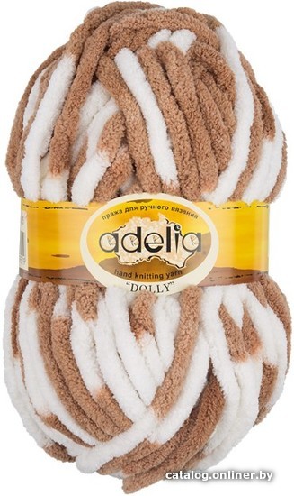 

Набор для вязания Adelia Dolly 100 г 40 м (белый/бежевый, 2 мотка)