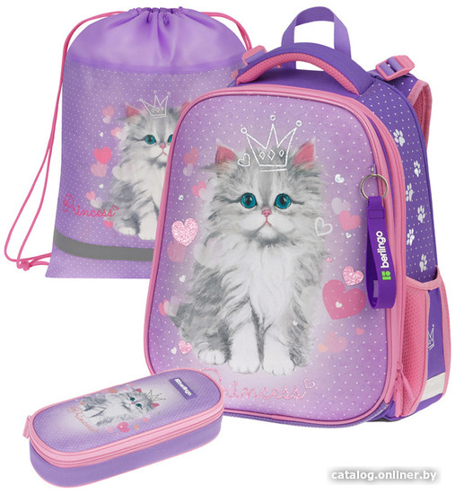 

Школьный рюкзак Berlingo Expert Box. Royal kitty RU09071L