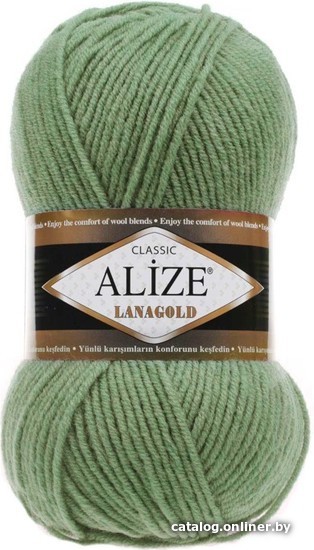 

Пряжа для вязания Alize Lanagold 180 (240 м, серебристая сосна)