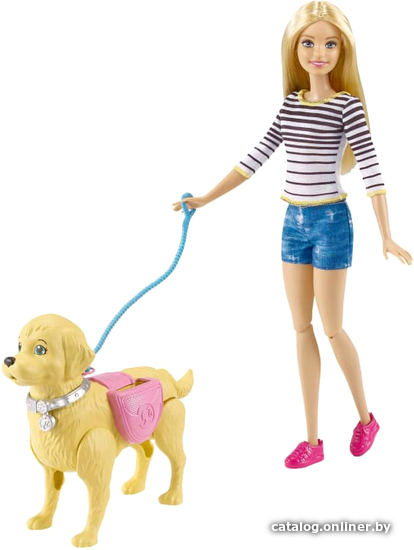 

Кукла Barbie Прогулка с питомцем DWJ68