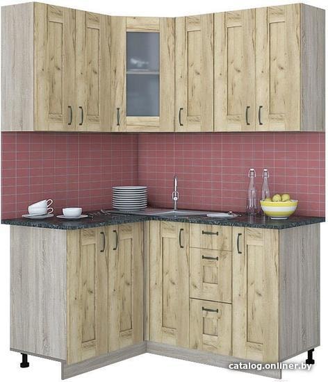 

Готовая кухня Интерлиния Мила Хольц 12x15 (дуб золотой)