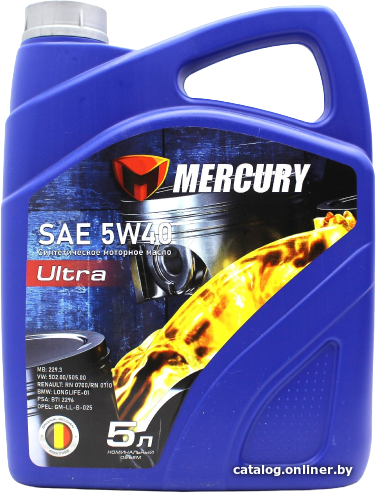 

Моторное масло Mercury SAE 5W-40 API SG/CD 5л