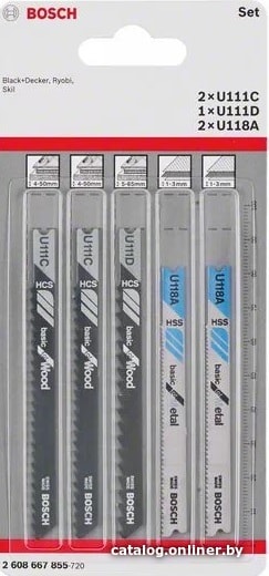 

Набор оснастки Bosch 2608667855 (5 предметов)