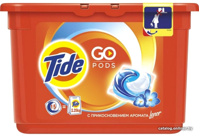 

Капсулы для стирки Tide все в 1 с ароматом Lenor Color (15 шт)