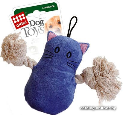 

Игрушка для собак GiGwi Кот с пищалкой 75034