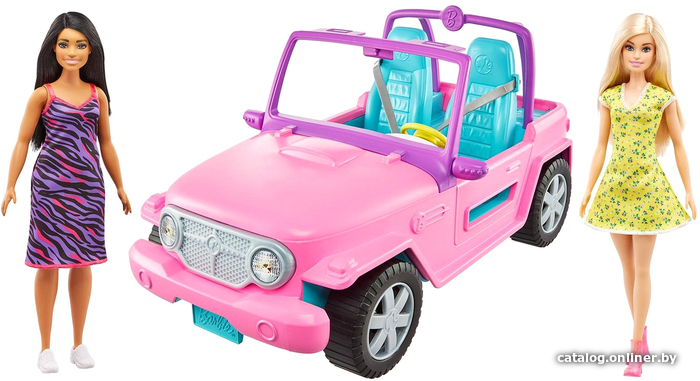 

Кукла Barbie Барби с подругой на машине GVK02