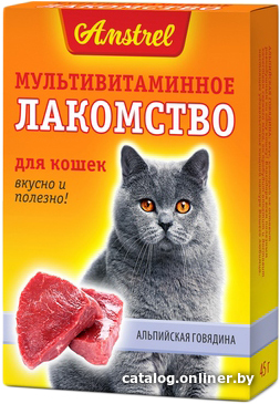 

Лакомство для кошек Amstrel со вкусом альпийской говядины (90 шт)