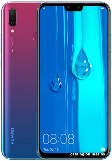 

Смартфон Huawei Y9 2019 JKM-LX1 4 GB/64GB (мерцающий фиолетовый)
