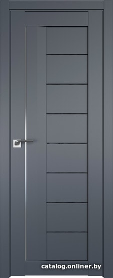 

Межкомнатная дверь ProfilDoors 17U 70x200 (антрацит, стекло дождь черный)