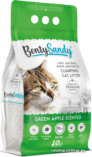 

Наполнитель для туалета BentySandy Green Apple Scented 10 л