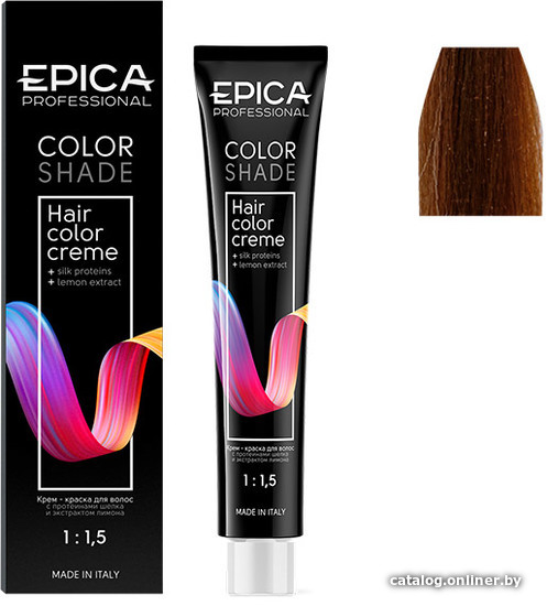 

Крем-краска Epica Professional Colorshade 7.34 русый золотисто-медный (100 мл)