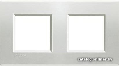 

Рамка BTicino LivingLight LNA4802M2AG (серебристый)
