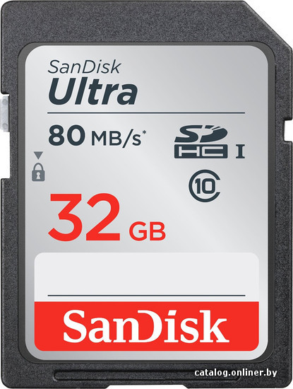 

Карта памяти SanDisk SDHC (Class 10) 32GB [SDSDUNC-032G-GN6IN]