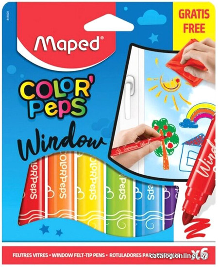 

Фломастеры Maped Color Peps Window 844820 (6шт)