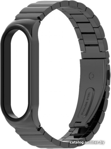 

Браслет Bingo металлический, Flat Metal для Xiaomi Mi Band 5/6 (черный)