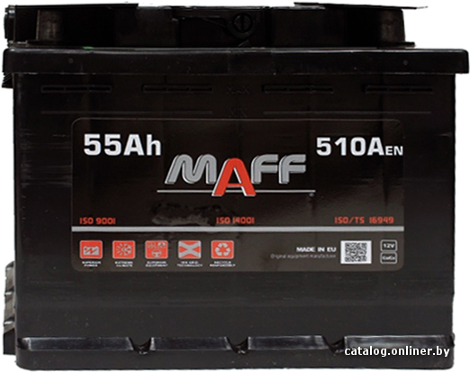 

Автомобильный аккумулятор MAFF Standart (55 А/ч)