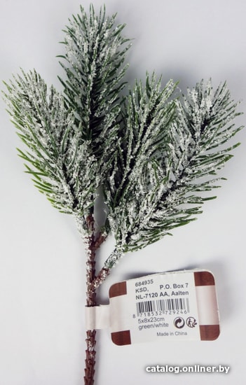 

Рождественская ветка GreenDeco Заснеженная 684935