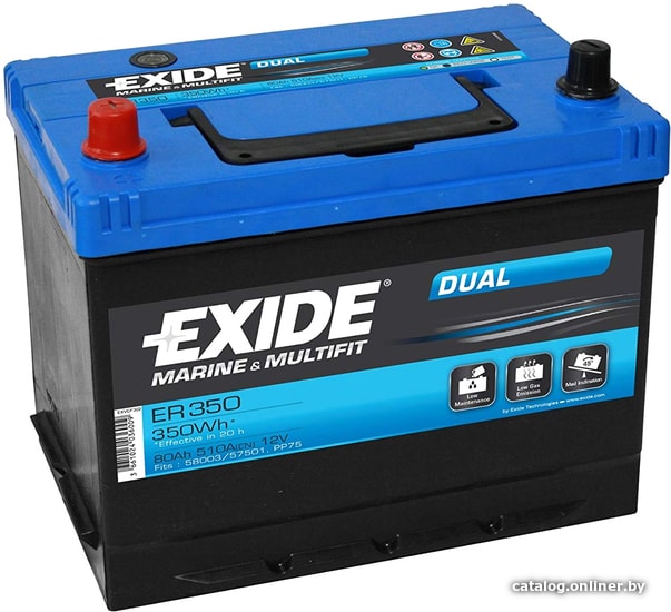 

Тяговый аккумулятор Exide Dual ER350 (80 А·ч)