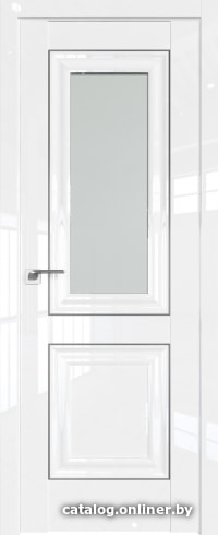 

Межкомнатная дверь ProfilDoors 28L 60x200 (белый люкс серебро, стекло матовое)