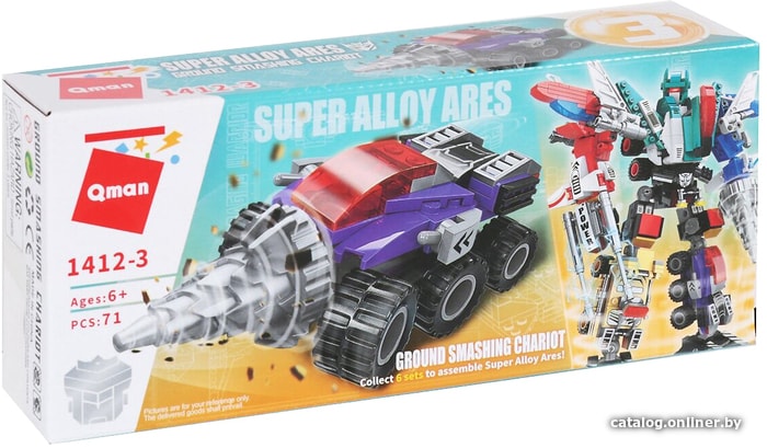 

Конструктор Qman Creative Master Super Alloy Ares 1412-3 Ground Smashing Chariot