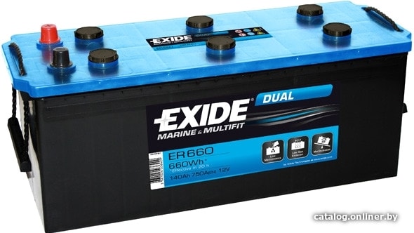 

Тяговый аккумулятор Exide Dual ER660 (140 А·ч)