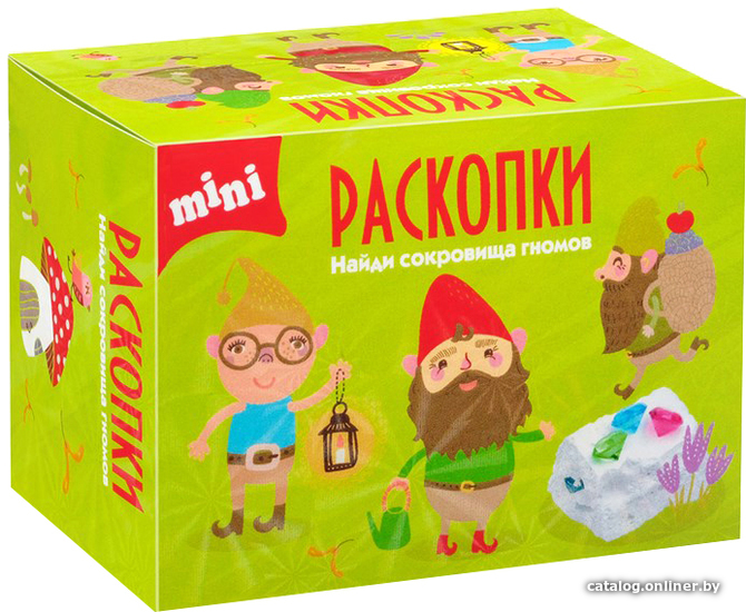 

Набор для опытов Bumbaram Раскопки Набор для проведения раскопок. Сокровища гномов dig-20