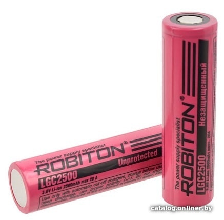 

Аккумулятор Robiton LGC2500 20A 2500mAh (без защиты)