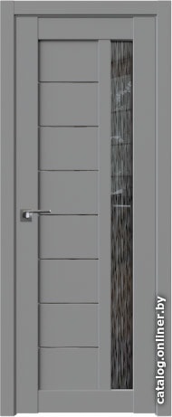 

Межкомнатная дверь ProfilDoors 37U 90x200 (манхэттен, стекло дождь черный)
