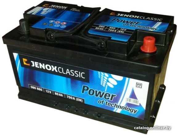 

Автомобильный аккумулятор Jenox Classic 080660 (80 А·ч)