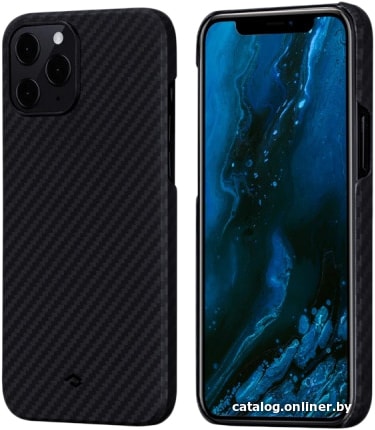 

Чехол для телефона Pitaka MagEZ для iPhone 12 Pro (twill, черный/серый)