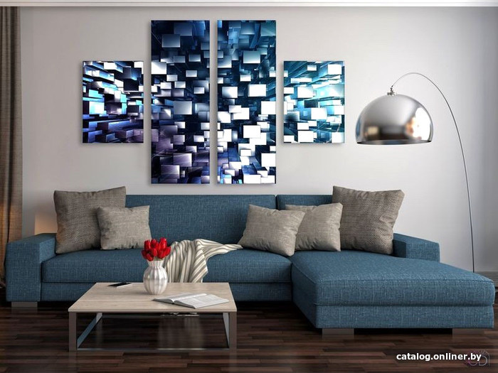 

Модульная картина Citydecor Абстракция 15.10 77x157 см