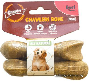 

Лакомство для собак Gnawlers Bone Beef с говядиной для очистки зубов G890 (2 шт, 36 г)