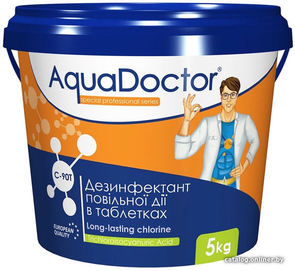 

Химия для бассейна Aquadoctor Хлор для бассейна длительного действия C-90T 5кг