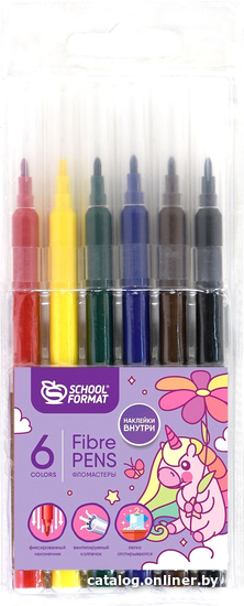 

Фломастеры Schoolformat Сказочный единорожек ФЛ06-СКЕ (6 цветов)