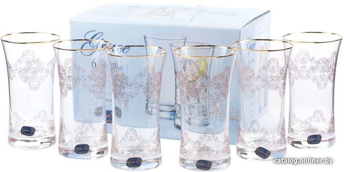

Набор стаканов для воды и напитков Bohemia Crystal Grace 25269/Q8984/340