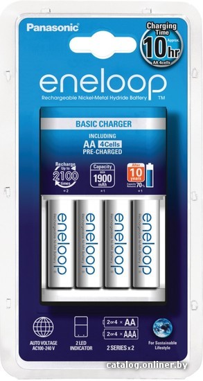 

Аккумуляторы + зарядное Panasonic BQ-CC51 + 4х1900mAh [K-KJ51MCC40E]
